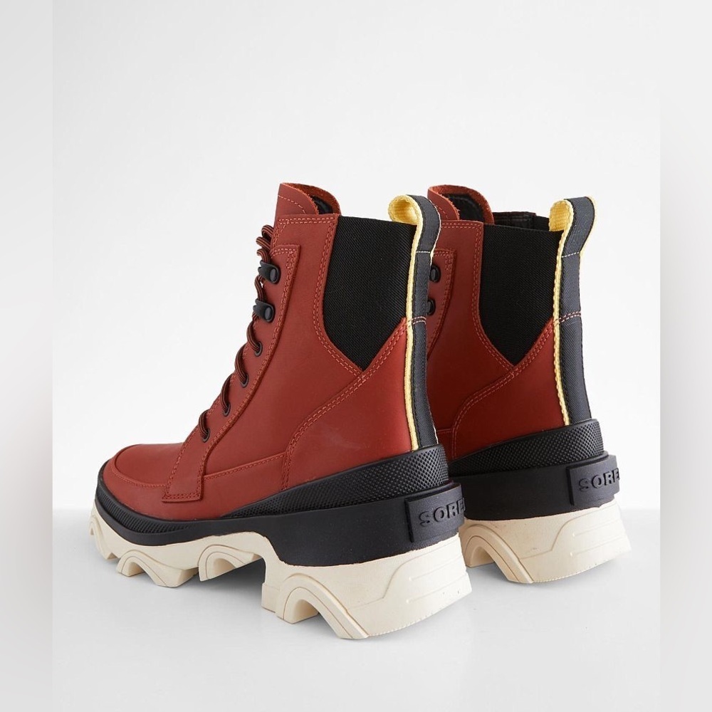 Sorel Brex Warp Red Black Waterproof Lace Up Bootie sz 9 - Picture 12 of 12